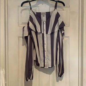 Brand New Belle Sky Cold Shoulder blouse